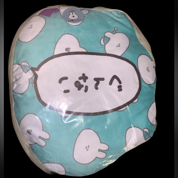 🐰 Zakos Foul-Mouthed Rabbit Dye-Cut BIG Soft Squishie Plush Cushion From Japan - Picture 2 of 8